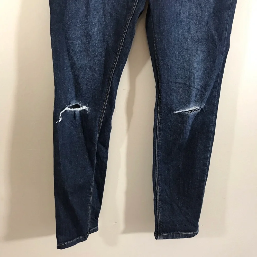 Max Jeans skimmer dark wash distressed skinny jean